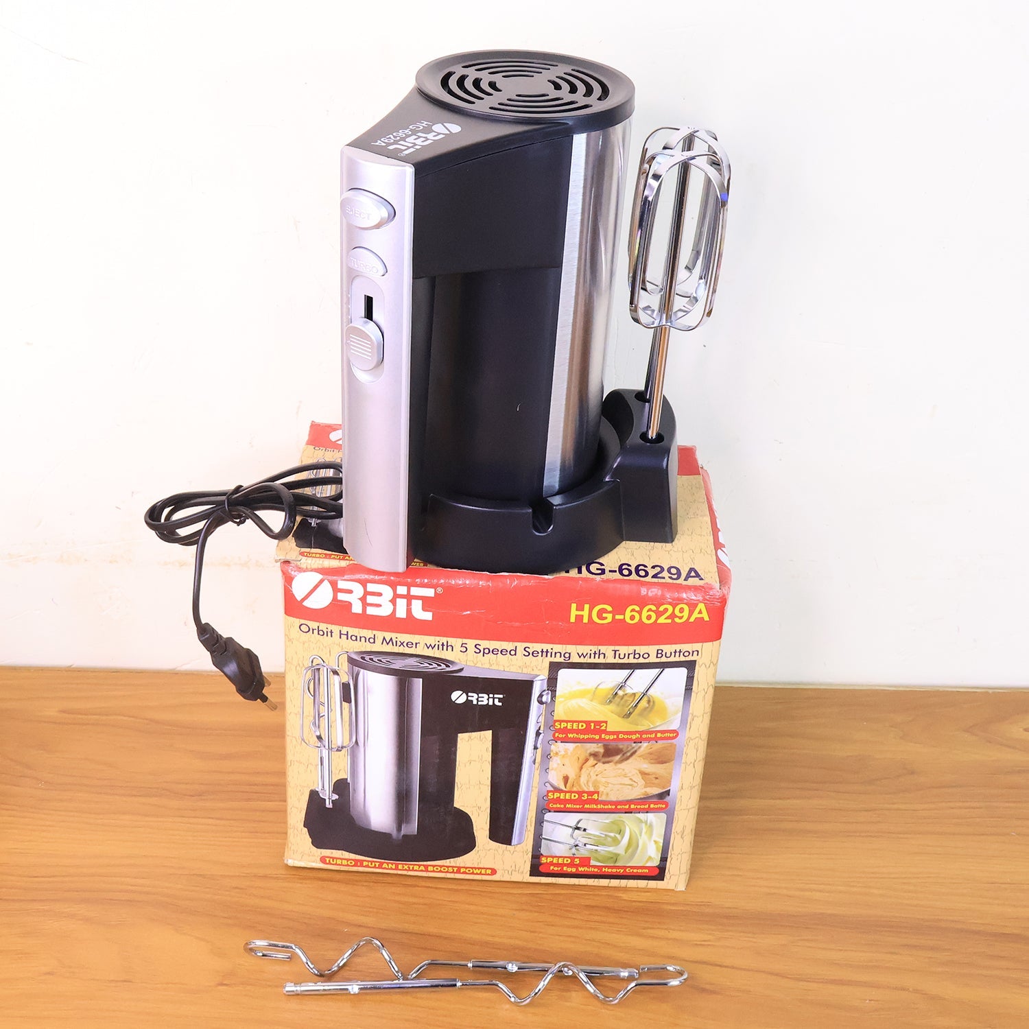 Orbit Stainless Steel Electric Hand Mixer - 450W Orbit Stainless Steel Electric Hand Mixer - 450W